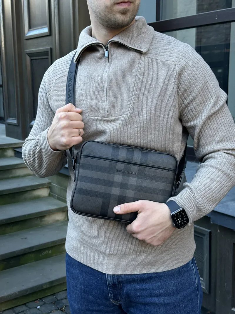 Сумка чоловіча Burberry Muswell Shoulder Crossbody Bag Dark Brown копія 1:1 — фото 5