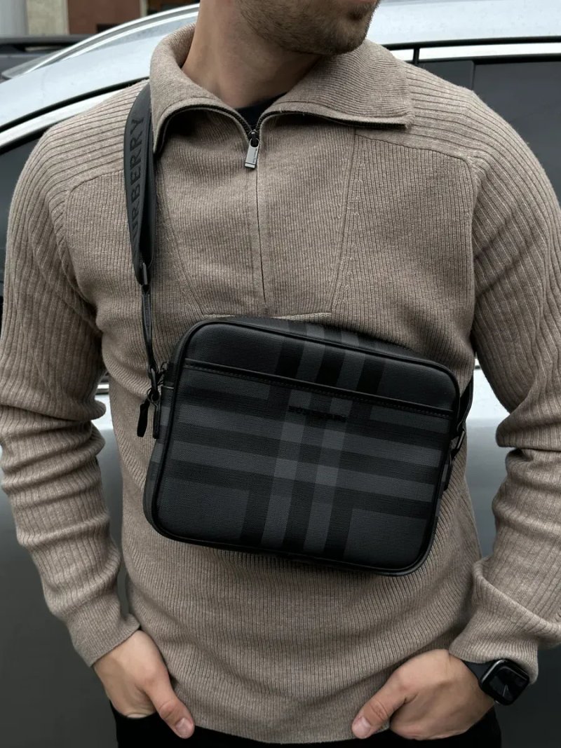 Сумка чоловіча Burberry Muswell Shoulder Crossbody Bag Dark Grey копія 1:1 — фото 5