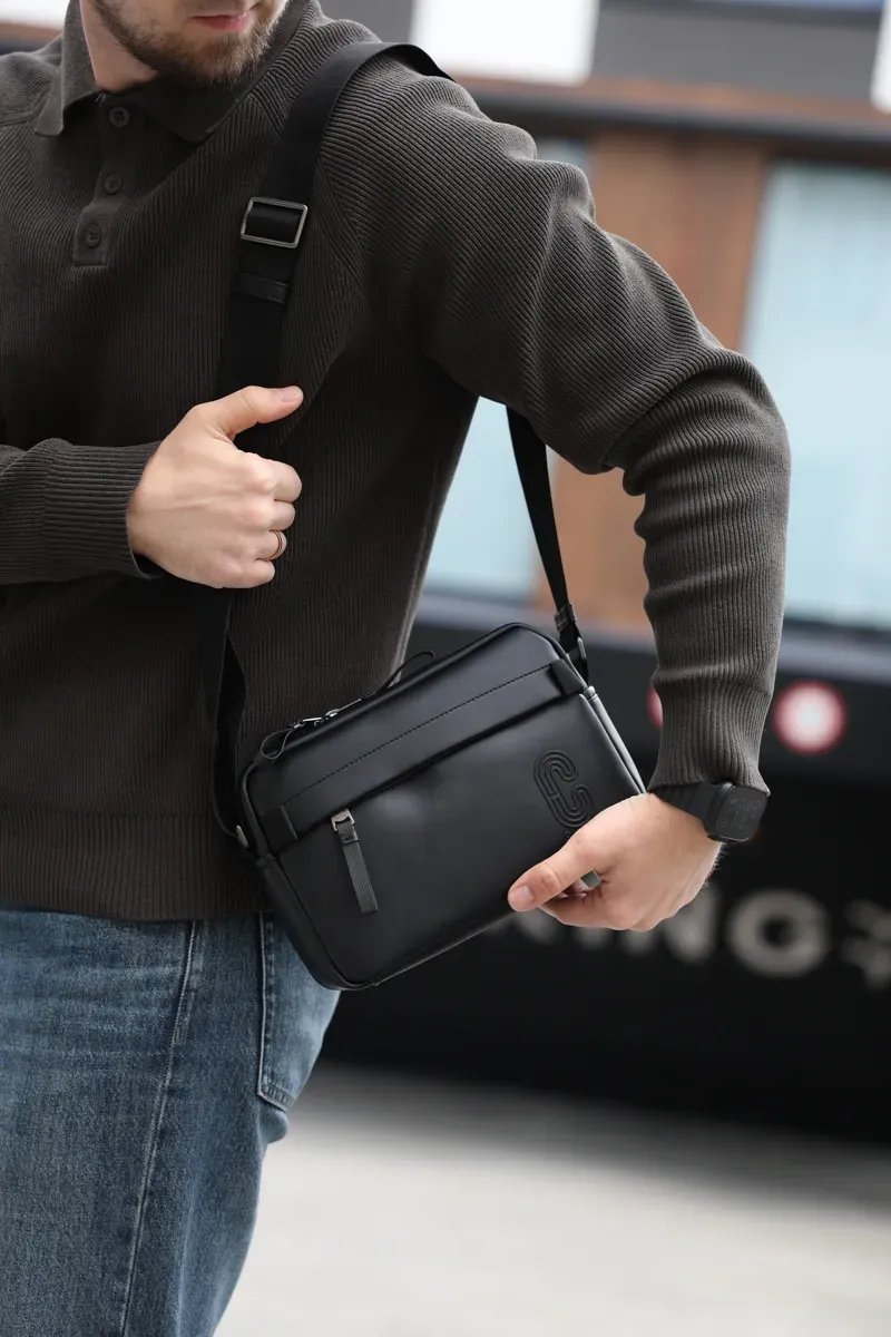 Сумка чоловіча Coach Crossbody Bag In Black копія 1:1 — фото 6