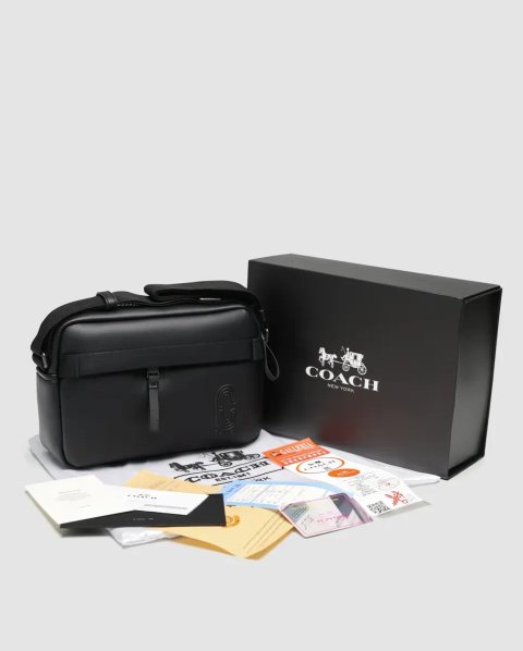 Сумка чоловіча Coach Crossbody Bag In Black копія 1:1
