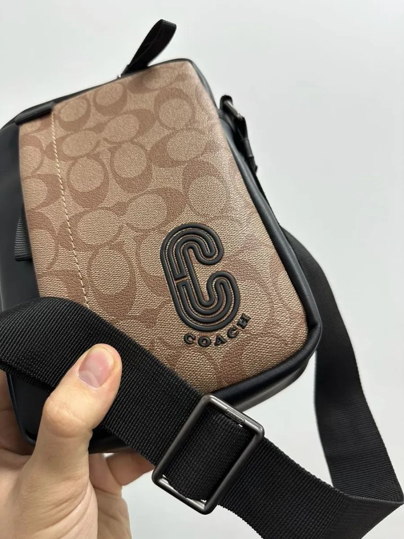 Сумка чоловіча Coach Crossbody in Signature Canvas Sand копія 1:1 — фото 5