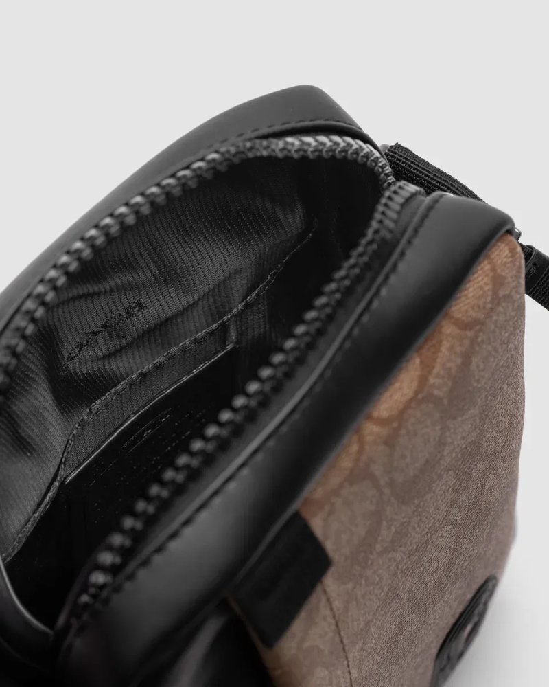 Сумка чоловіча Coach Crossbody in Signature Canvas Sand копія 1:1 — фото 4