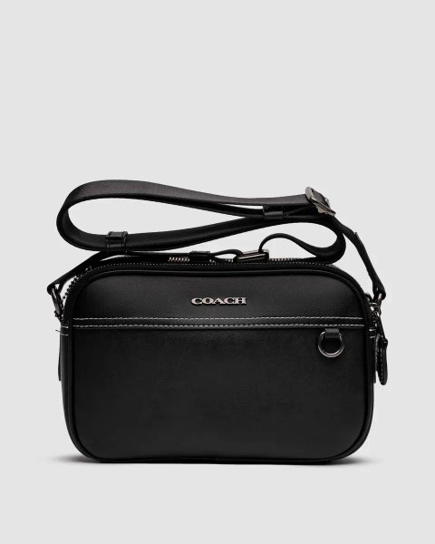 Сумка чоловіча Coach Graham Crossbody With Total Black копія 1:1