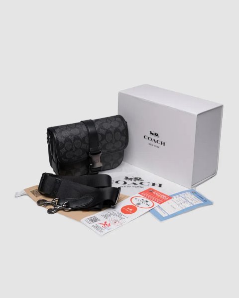 Сумка чоловіча Coach League Crossbody Bag 19 in Signature Canvas копія 1:1