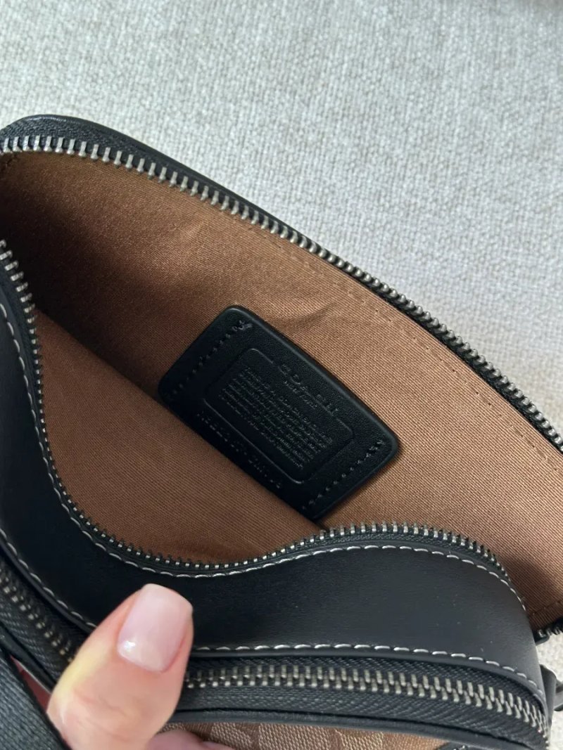 Сумка чоловіча Coach Wyatt Crossbody Bag In Signature Canvas Sand копія 1:1 — фото 5