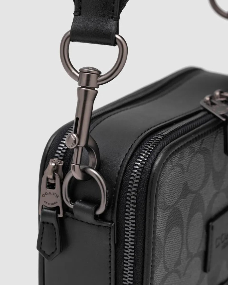 Сумка чоловіча Coach Wyatt Crossbody Bag In Signature Canvas копія 1:1 — фото 3