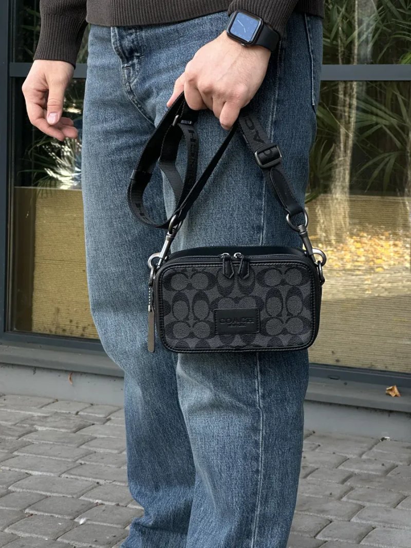 Сумка чоловіча Coach Wyatt Crossbody Bag In Signature Canvas копія 1:1 — фото 6