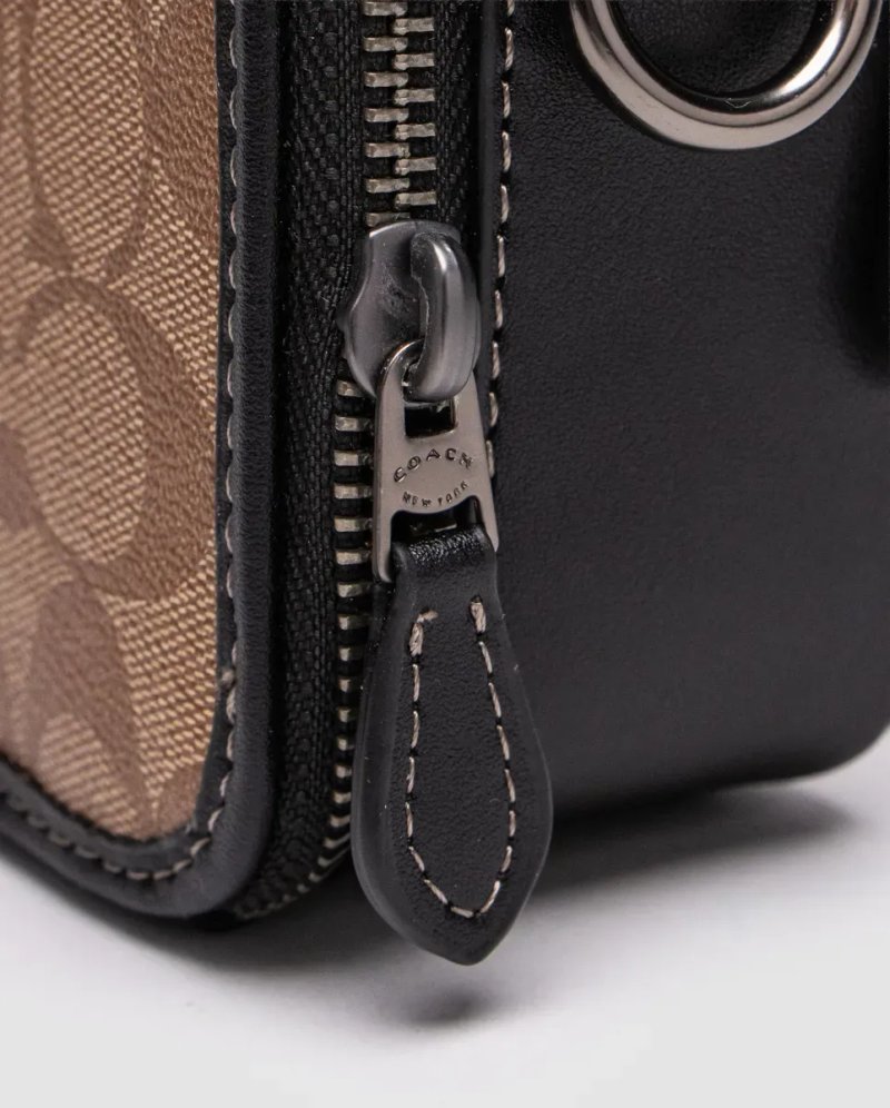 Сумка чоловіча Coach Wyatt Crossbody Bag In Signature Canvas Sand копія 1:1 — фото 3