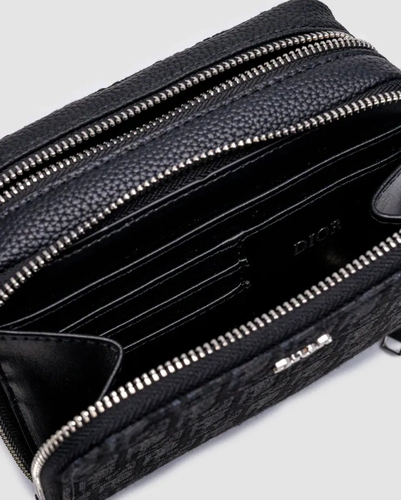 Сумка чоловіча Dior Oblique Zipped Pouch with Strap копія 1:1 — фото 4