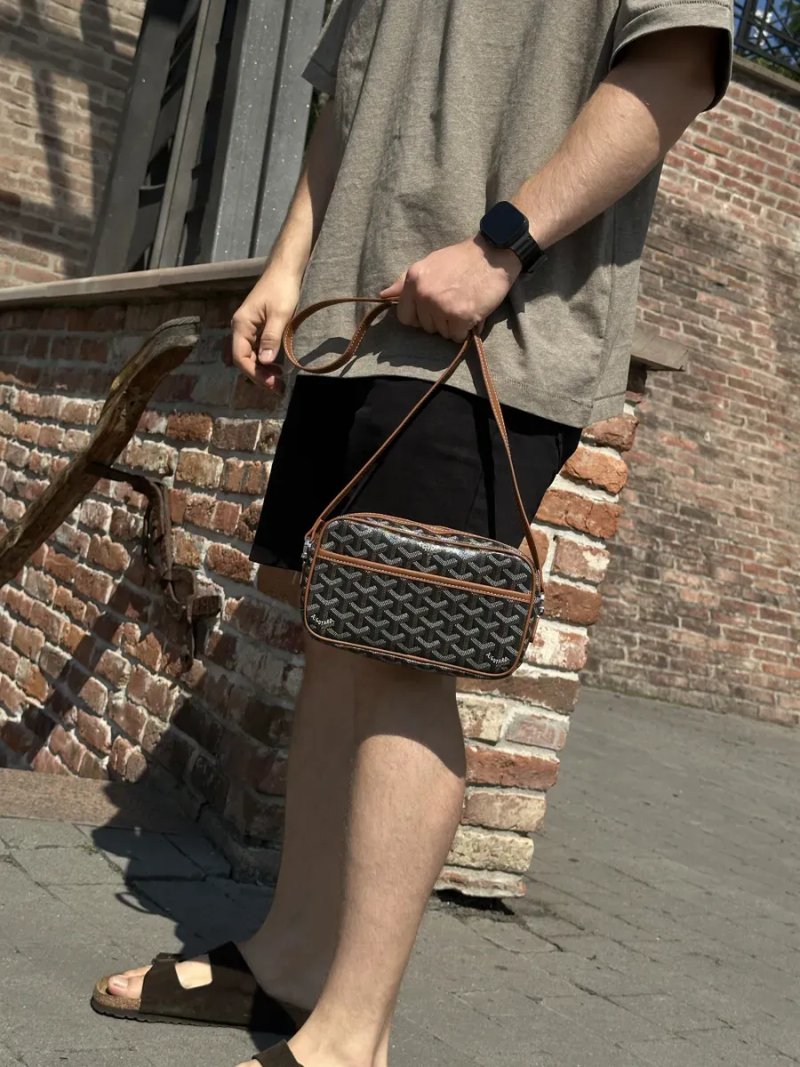 Сумка чоловіча Goyard Cap-Vert PM Bag Black Tan копія 1:1 — фото 6