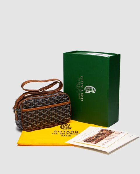 Сумка чоловіча Goyard Cap-Vert PM Bag Black Tan копія 1:1