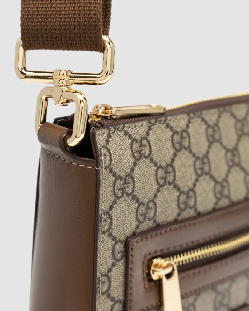 Сумка чоловіча Gucci GG Supreme Shoulder Bag Brown копія 1:1 — фото 3