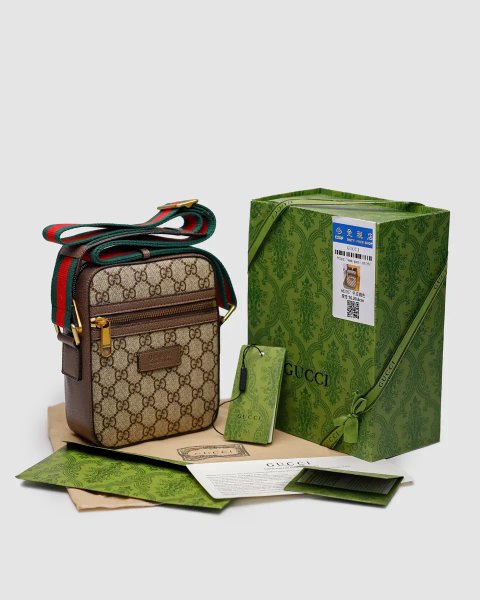 Сумка чоловіча Gucci Small 'Ophidia' Shoulder Bag Brown копія 1:1