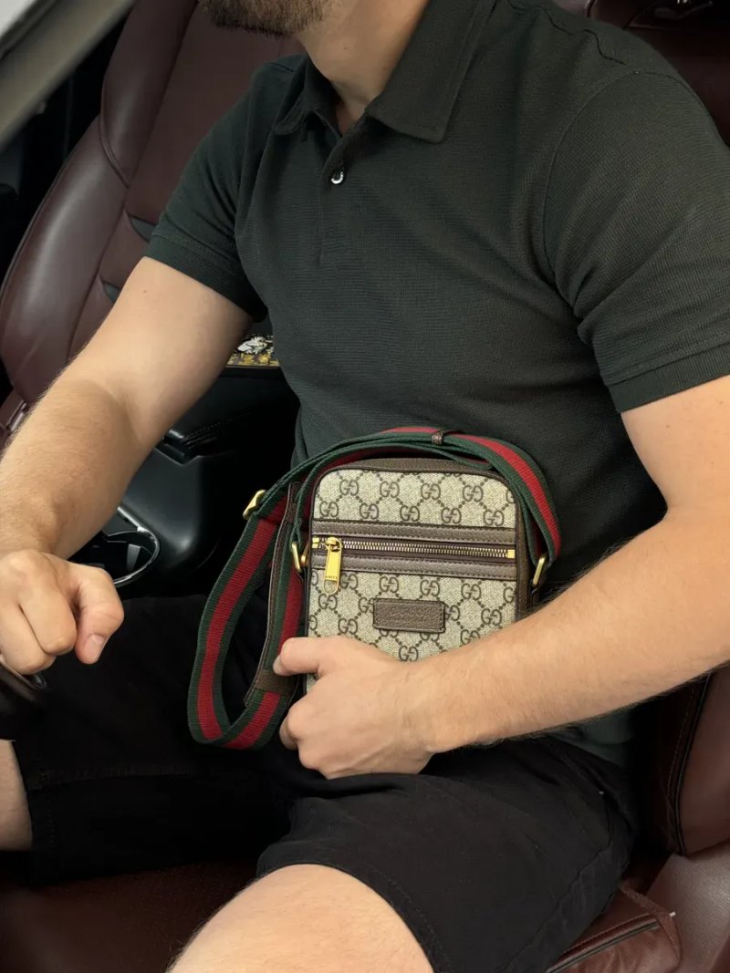 Сумка чоловіча Gucci Small 'Ophidia' Shoulder Bag Brown копія 1:1 — фото 7