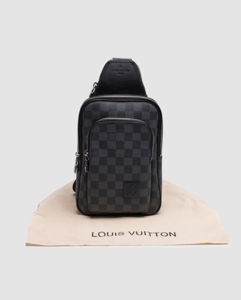 Сумка чоловіча Louis Vuitton Avenue Slingbag Damier Graphite Canvas Grey копія 1:1