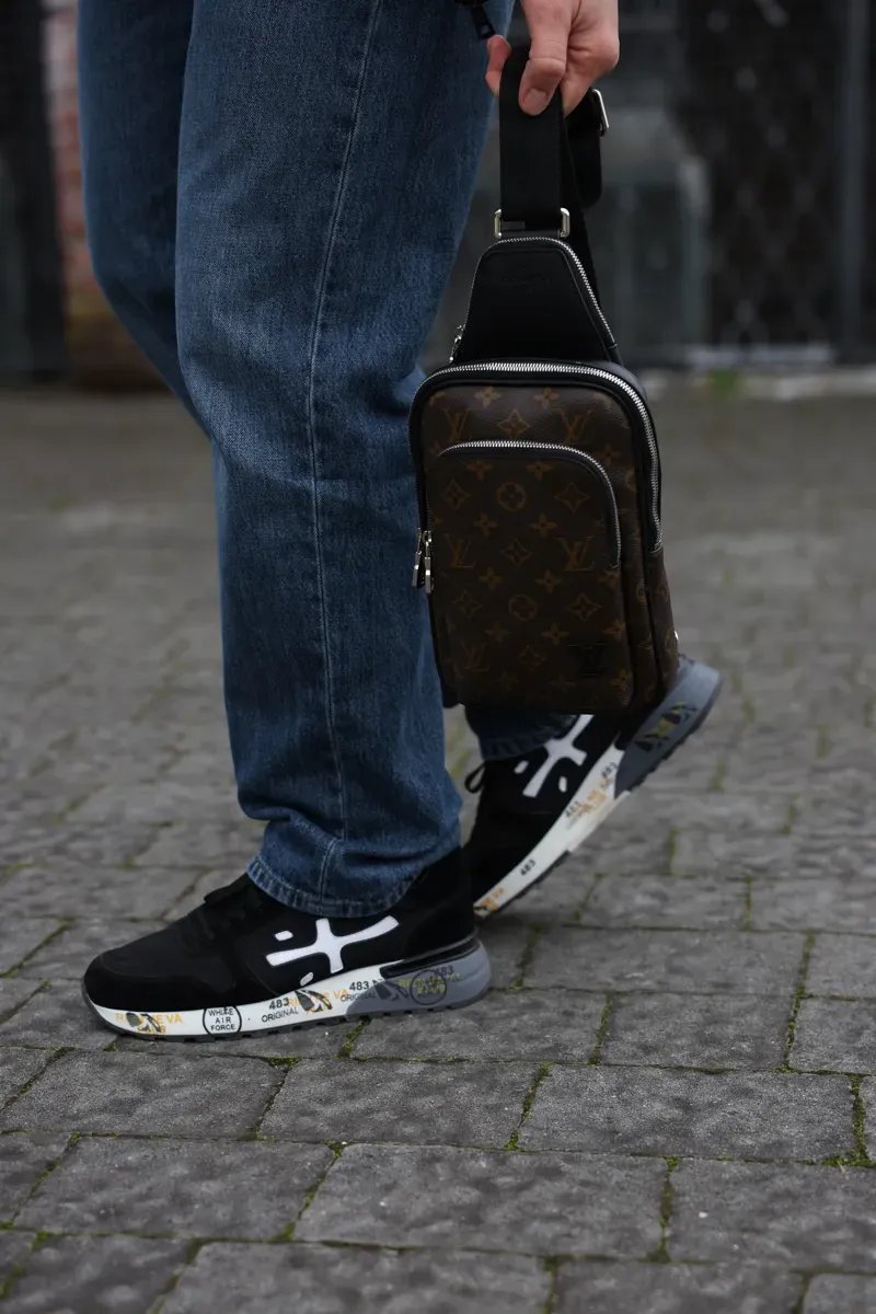 Сумка чоловіча Louis Vuitton Avenue Slingbag Monogram Macassar Canvas Brown копія 1:1 — фото 8