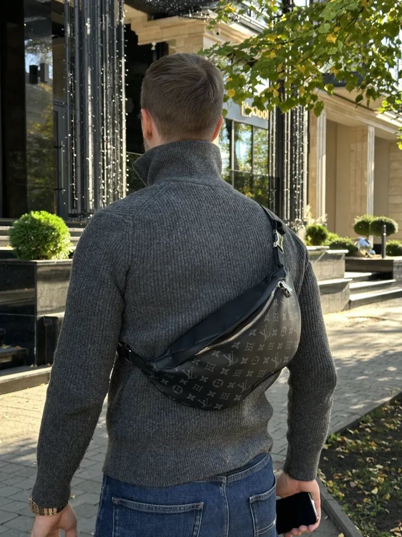 Сумка чоловіча Louis Vuitton Discovery PM Bumbag Grey Canvas копія 1:1 — фото 6