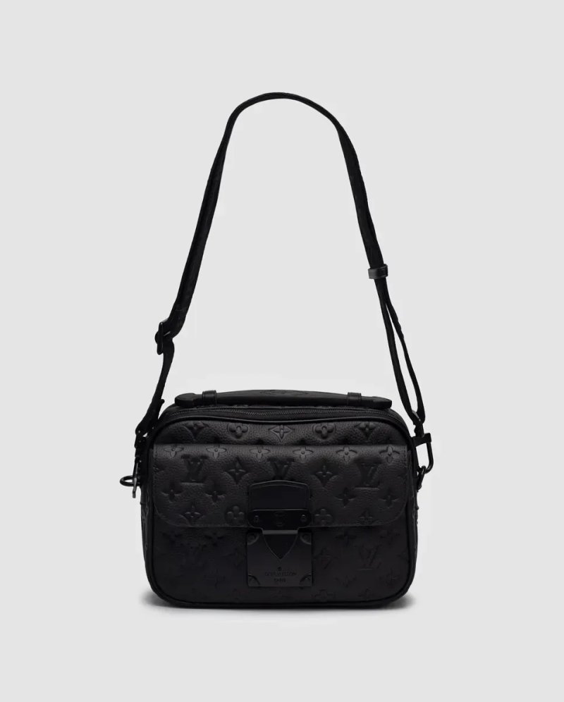 Сумка чоловіча Louis Vuitton S Lock Messenger 2Way Shoulder Bag Monogram Embossed Black копія 1:1 — фото 2