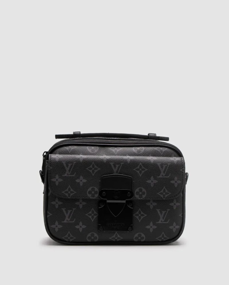 Сумка чоловіча Louis Vuitton S Lock Messenger Damier Graphite Canvas Grey копія 1:1 — фото 2