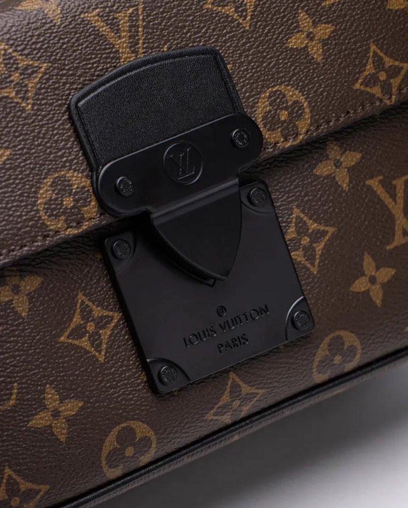 Сумка чоловіча Louis Vuitton S Lock Messenger Monogram Macassar Canvas Brown копія 1:1 — фото 4