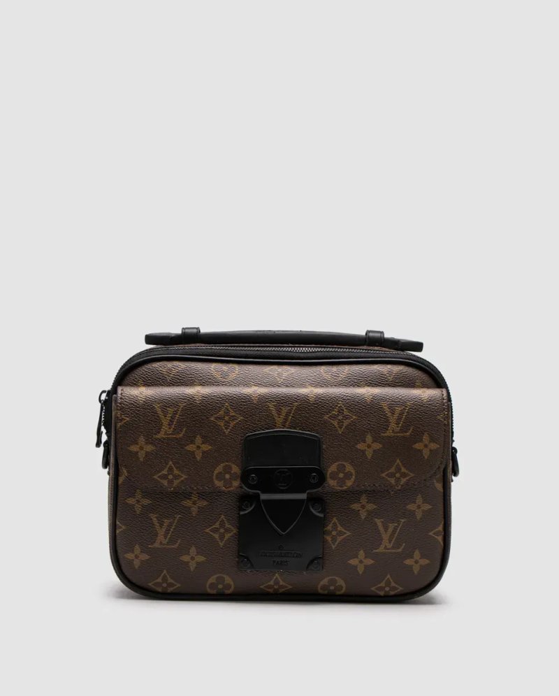 Сумка чоловіча Louis Vuitton S Lock Messenger Monogram Macassar Canvas Brown копія 1:1 — фото 2