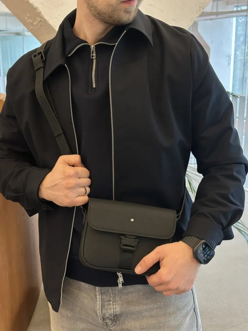 Сумка чоловіча Montblanc Compact Envelope with M Lock 4810 Buckle Black копія 1:1 — фото 7