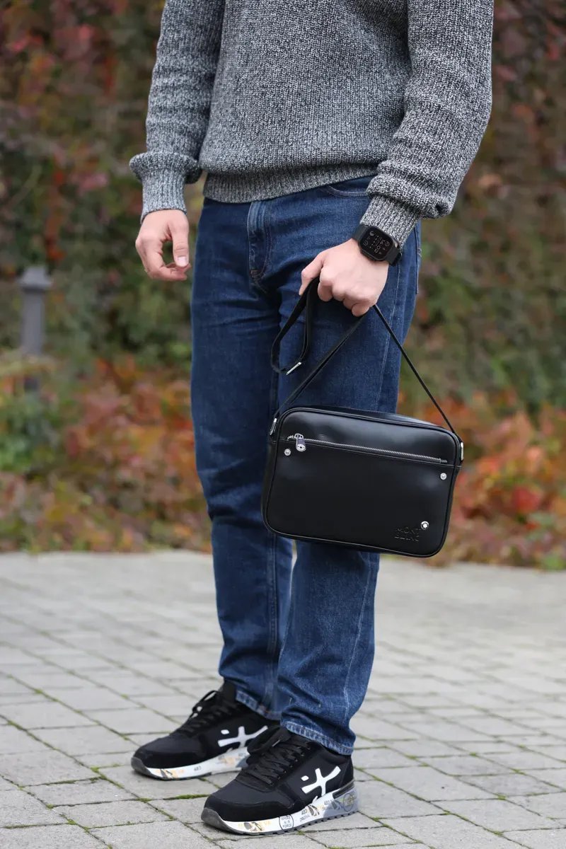 Сумка чоловіча Montblanc Sartorial Messenger Black копія 1:1 — фото 5
