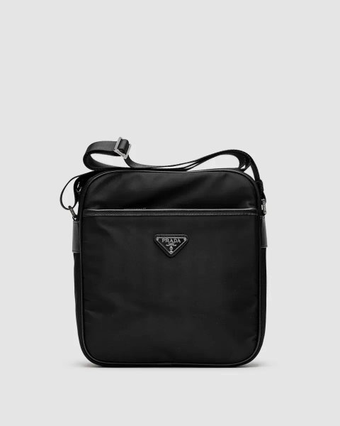 Сумка чоловіча Prada Re-Nylon Crossbody Bag Black копія 1:1