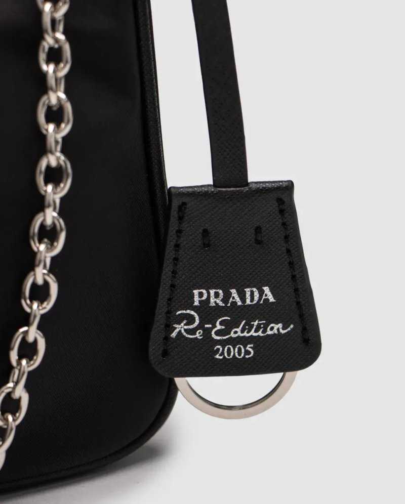 Сумка Prada Re-Edition 2005 Re-Nylon and Saffiano Mini Black копія 1:1 — фото 4