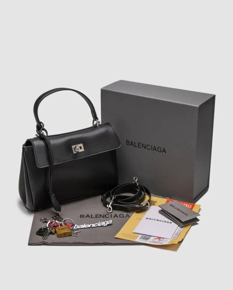Сумка жіноча Balenciaga Rodeo Mini Black/Silver копія 1:1