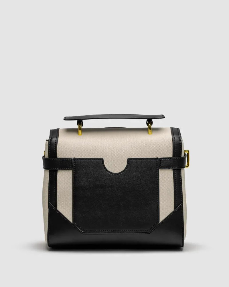 Сумка жіноча Balmain B-Buzz 23 Cream/Black копія 1:1 — фото 3
