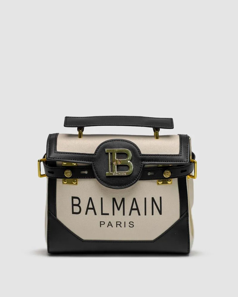 Сумка жіноча Balmain B-Buzz 23 Cream/Black копія 1:1 — фото 2