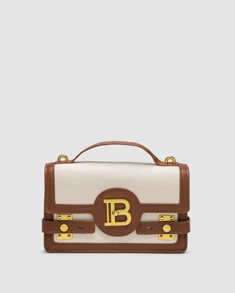 Сумка жіноча Balmain B-Buzz 24 Cream/Brown копія 1:1 — фото 2