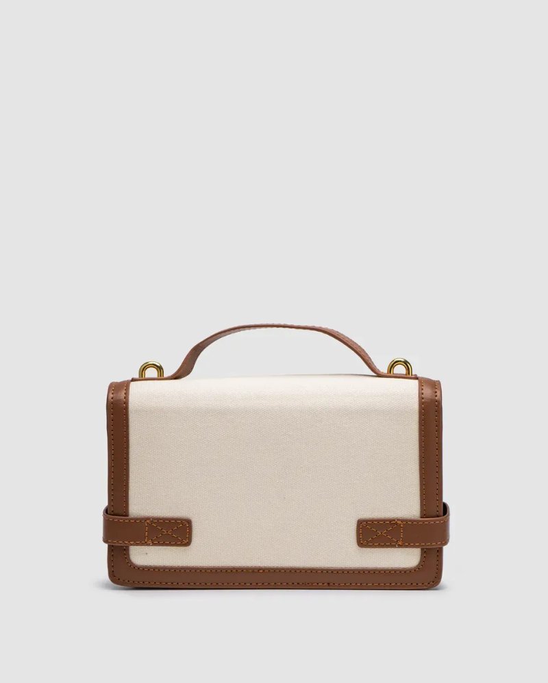 Сумка жіноча Balmain B-Buzz 24 Cream/Brown копія 1:1 — фото 3