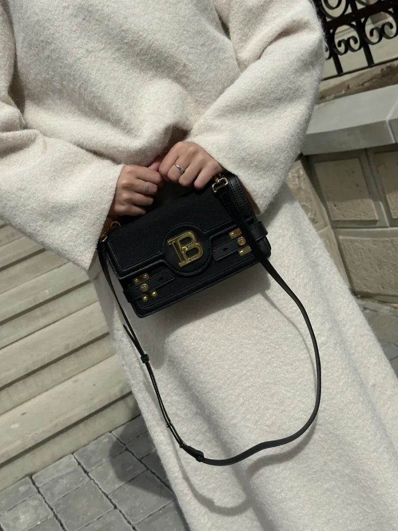 Сумка жіноча Balmain B-Buzz 24 Total Black копія 1:1 — фото 7