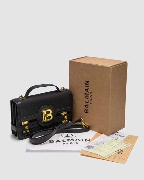 Сумка жіноча Balmain B-Buzz 24 Total Black копія 1:1