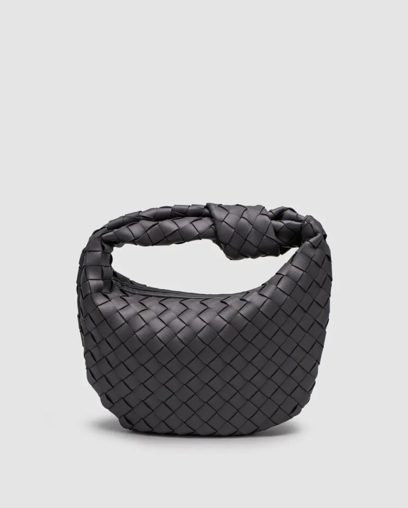 Сумка жіноча Bottega Veneta Nappa Intrecciato Mini Jodie Grey копія 1:1 — фото 2