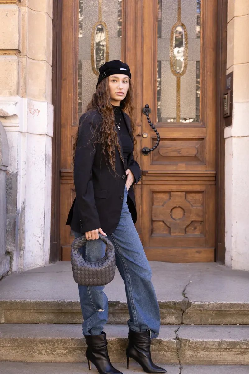 Сумка жіноча Bottega Veneta Nappa Intrecciato Mini Jodie Grey копія 1:1 — фото 6
