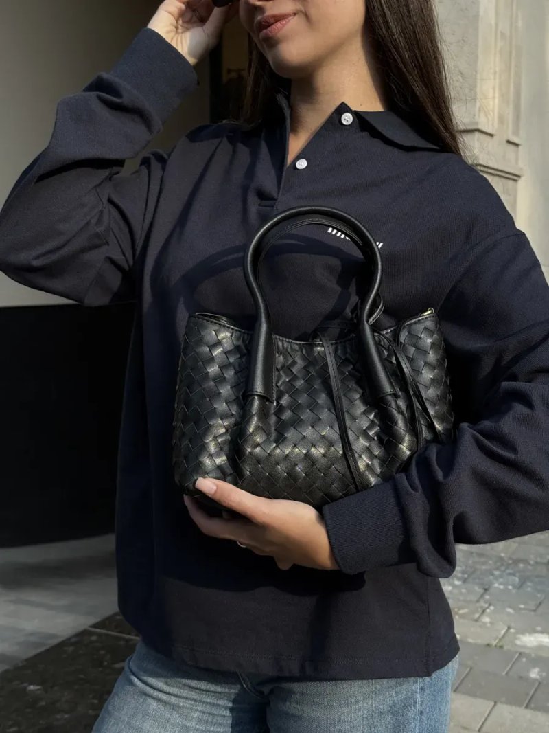 Сумка жіноча Bottega Veneta Small Pinacoteca Black копія 1:1 — фото 5
