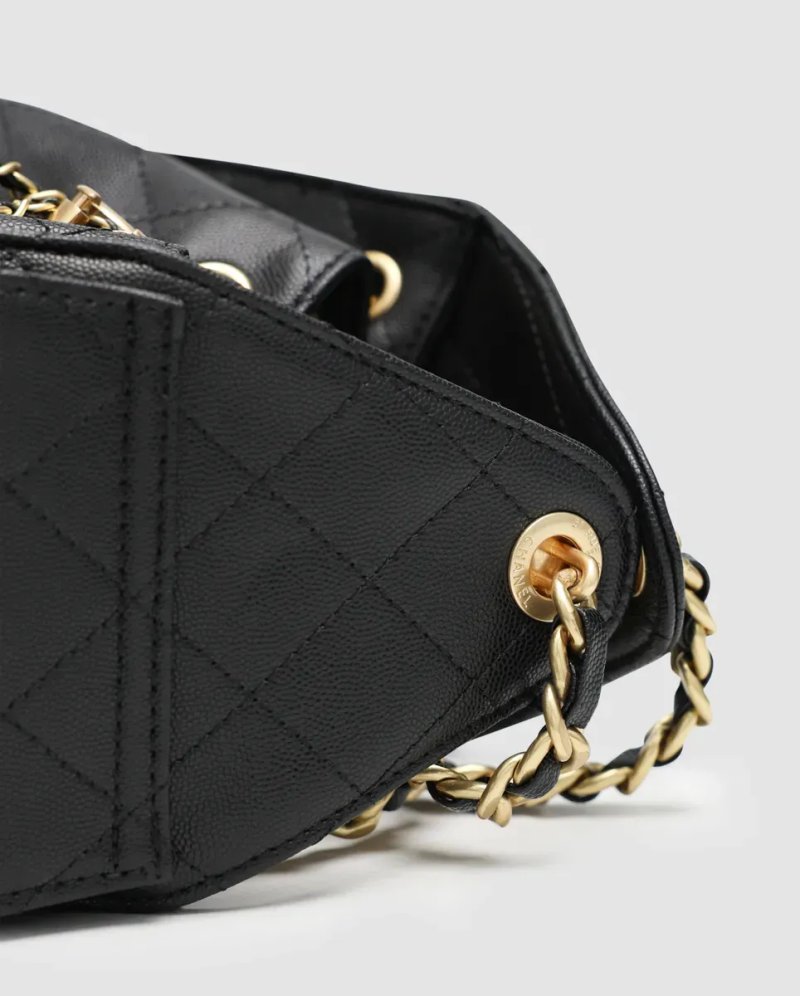 Сумка жіноча Chanel 25 Handbag in Grained Calfskin Black/Gold копія 1:1 — фото 4