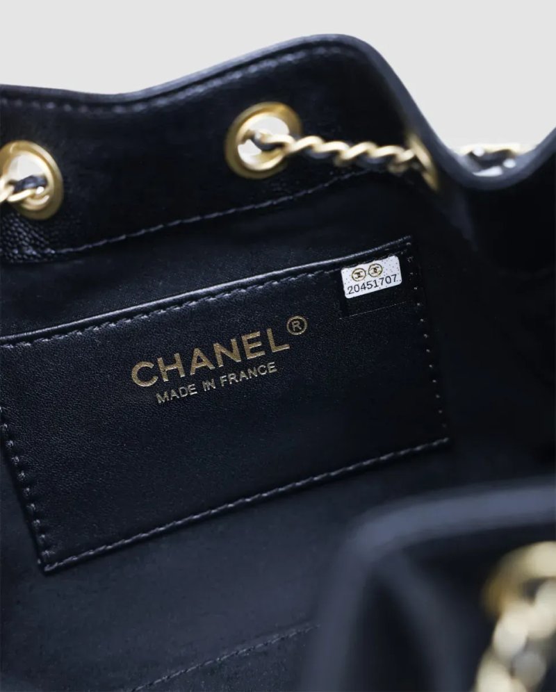 Сумка жіноча Chanel 25 Micro Handbag in Grained Calfskin Black/Gold копія 1:1 — фото 3