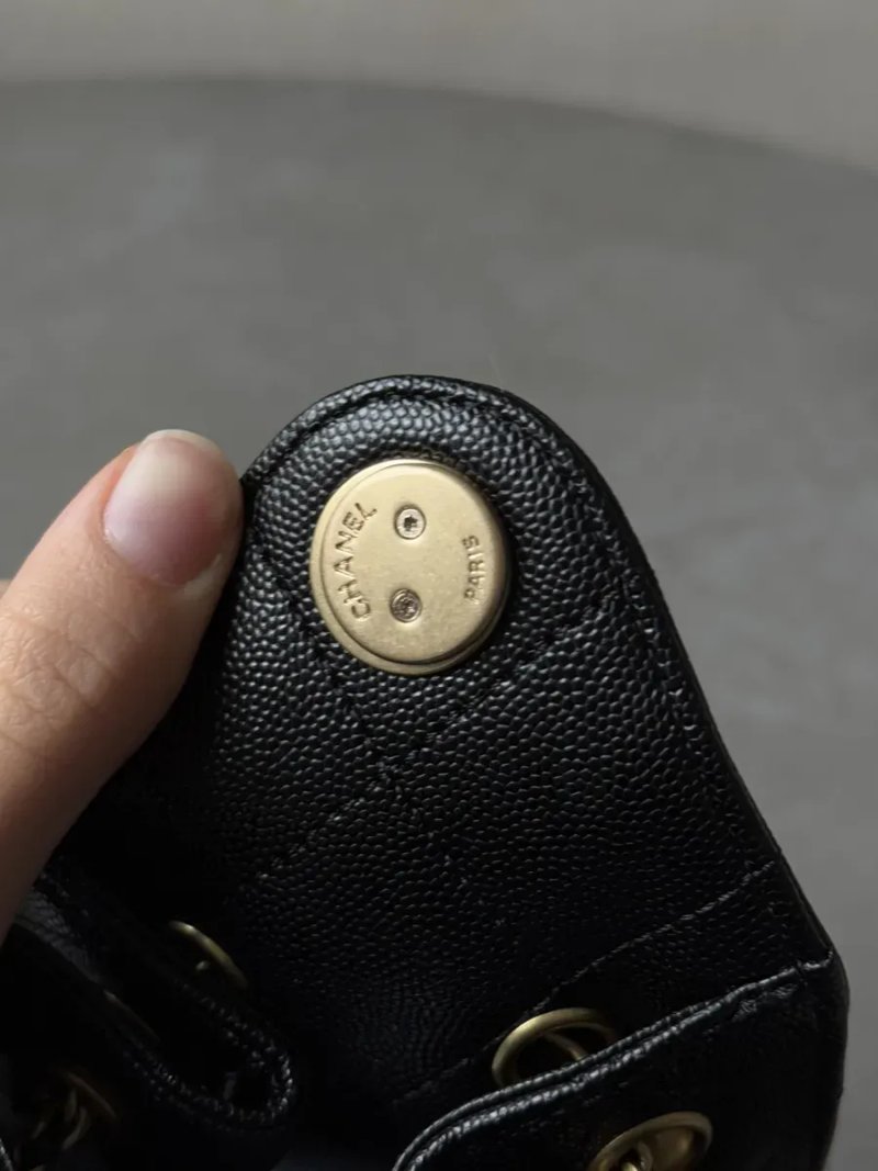 Сумка жіноча Chanel 25 Micro Handbag in Grained Calfskin Black/Gold копія 1:1 — фото 8