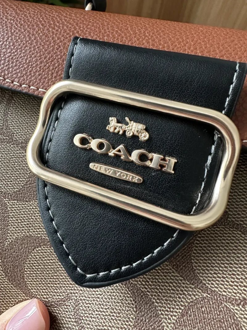 Сумка жіноча Coach Morgan Top Handle In Signature Canvas Brown копія 1:1 — фото 7