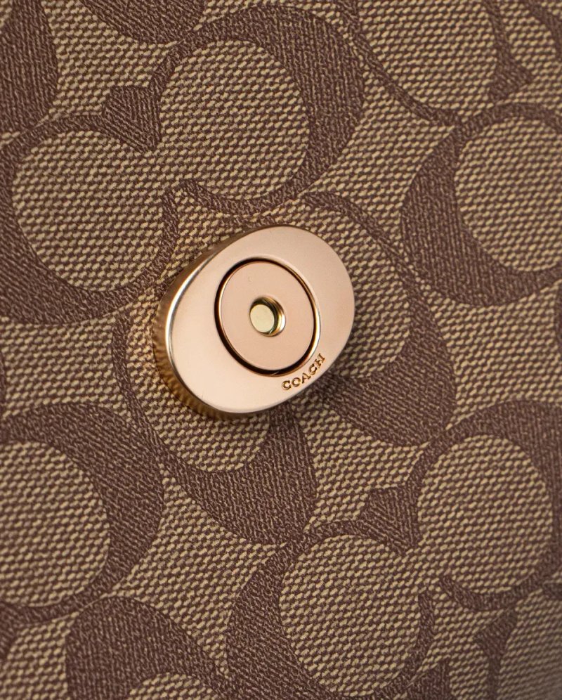 Сумка жіноча Coach Morgan Top Handle In Signature Canvas Brown копія 1:1 — фото 5