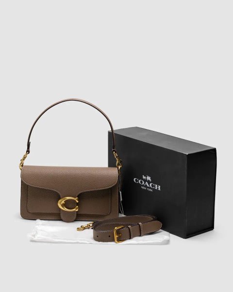 Сумка жіноча Coach Tabby Shoulder Bag 26 Dark Stone копія 1:1