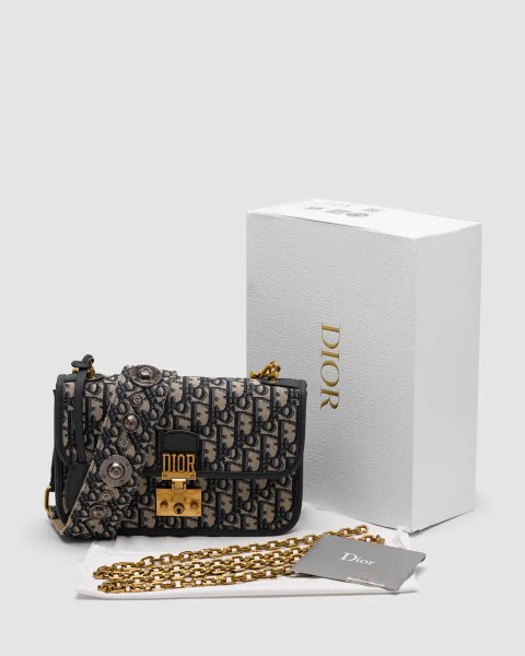 Сумка жіноча Dior Oblique Denim Medium C’est oblique Jacquard Shoulder bag копія 1:1