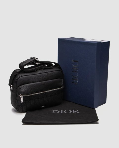 Сумка жіноча Dior Rider 2.0 Zipped Messenger Bag Black копія 1:1