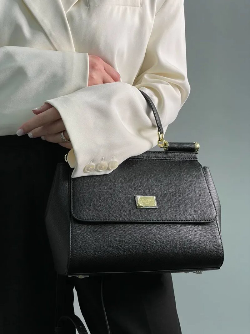 Сумка жіноча Dolce&Gabbana Sicily Medium Elongated Black копія 1:1 — фото 7
