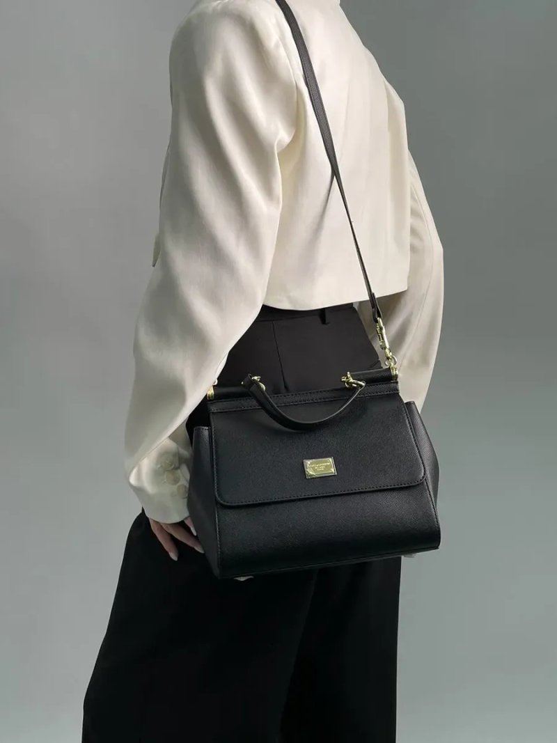 Сумка жіноча Dolce&Gabbana Sicily Medium Elongated Black копія 1:1 — фото 5