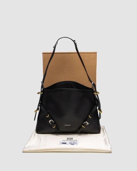 Сумка жіноча Givenchy Voyou Leather Bag Black/Gold/Silver копія 1:1